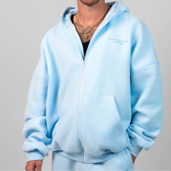 BRAND NEW Comfrt Zip-Up Hoodie, Baby Blue!! - Picture 7 of 7